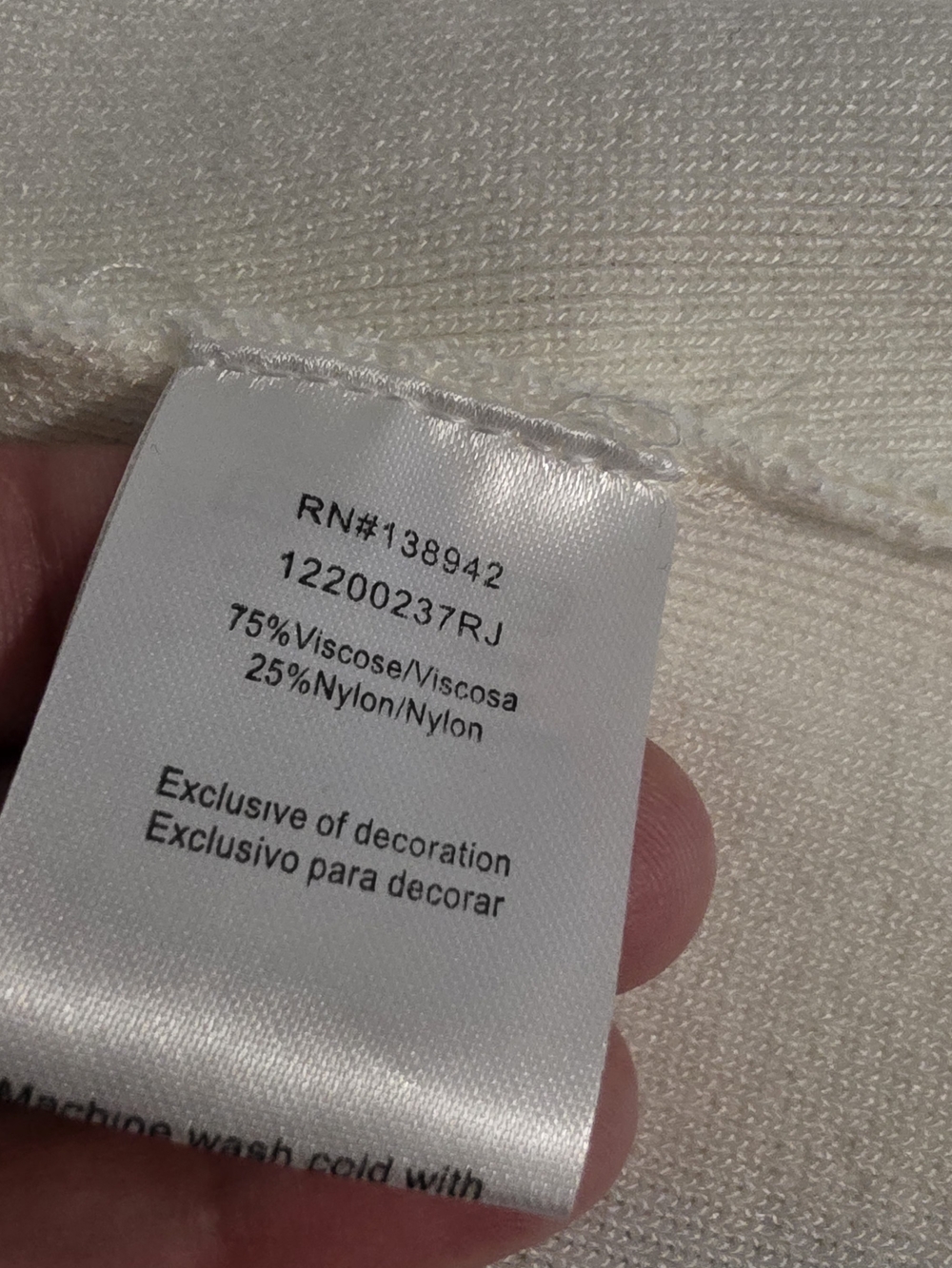 NEW White Knit Camisole with Black Lace Accents - Picture 8 of 8